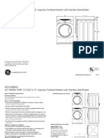 Wcvh6800J: Ge Energy Star 3.5 Doe Cu. Ft. Capacity Frontload Washer With Stainless Steel Basket