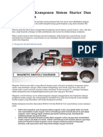 Gambar Komponen Sistem Starter Dan Fungsinya