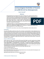 A Review of Pharmacological Activities of Acacia Nilotica (Linn) Willd W.S.R To Osteoporosis