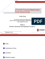 ACTL 2111/ACTL5102 Financial Mathematics Excel Tutorial Series