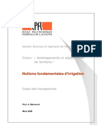 Notion Fondamentale D'rrigation PDF