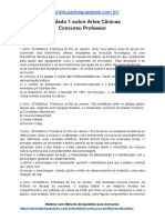 Simulado 1 Sobre Artes Cênicas Concurso Professor