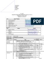 Financial Accounting Syllabus 2018/2019