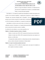 Objetivos de Desarrollo Del Milenio 2000 Al 2015