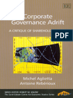 Michel Aglietta, Antoine Reberioux - Corporate Governance Adrift - A Critique of Shareholder Value (Saint-Gobain Centre For Economic Studies) (2005)