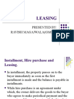 Leasing: Presented By: Ravish Magajwala (Gm065)