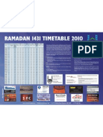 Swansea Mosque Ramadan Timetable 2010