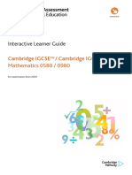 Learner Guide For Cambridge Igcse Mathematics 0580