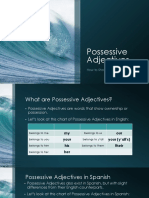 Possessive Adjectives