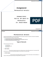 Assignment: (Pharmaceutical Aerosols)