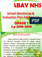 School Monitoring & Evaluation Plan Adjustment