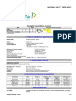 Sunlight Liquid Dish - Lemon: Material Safety Data Sheet