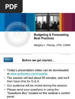 Budgeting and Forecasting Best Practices 2016