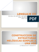 Construccion de Estructuras Melódicas Simples A Una Voz