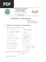 MATEM MA0125 Práctica de Ecuaciones e Inecuaciones