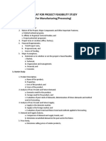 Format For Project Feasibility Study