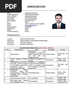 CV Sample - Site Engineer - Muhammad Atiq Sayal