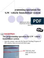 Programming Operation For GW Vehicle Immobilizer System