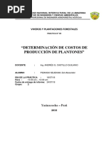 Informe de Determinación de Costos de Producción de Plantones