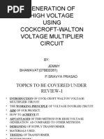 Generation of High Voltage Using Cockcroft-Walton Voltage Multiplier Circuit