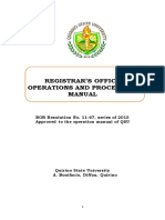 Registrar'S Office Operations and Procedures Manual