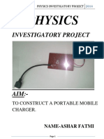 Physics Investigatory Project Class 12