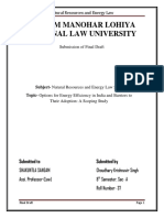 Dr. Ram Manohar Lohiya National Law University: Natural Resources and Energy Law