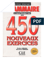 Grammaire 450 Nouveaux Exercises Niveau Debuta PDF