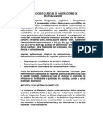 Aplicaciones Clasicas de Valoraciones de Neutralización