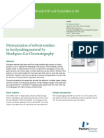 Determination of Solvent Residues in Food Packing Material by Headspace Gas Chromatography