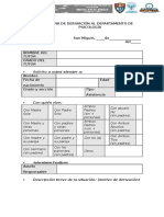 Ficha Interna de Derivación Al Departamento de Psicología