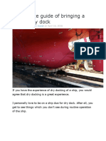 A Complete Guide of Bringing A Ship To Dry Dock