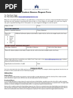 Student Absence Request Form: To: The Form Tutor CC: The School Office