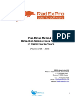 Plus-Minus Method of Refraction Seismic Data Analysis in RadExPro Software