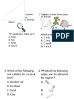 Circle The Correct Answer Diagram Shows An Apparatus Used in Science Room. 2. Diagram Shows Three Types of Animal