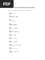 Matemáticas Ecuaciones Exponenciales Ejercicios