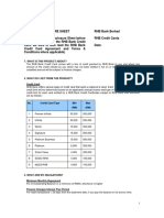 CC Products Disclosure Sheet