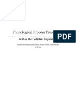 Phonological Process Treatments: Within The Pediatric Population