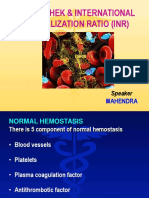 Coaguchek & International Normalization Ratio (Inr) : Speaker