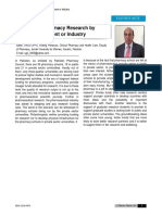 Funding Pharmacy Research by Government or Industry: Prof. Dr. Khan Usmanghani