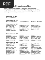 Com Posit Ores Ordenados Por Siglo