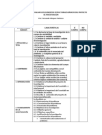 Lista de Cotejo para Evaluar Los Elementos Estructurales Básicos Del Proyecto de Investigación