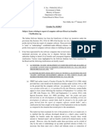 Circular No. 01/2013 Subject: Issues Relating To Export of Computer Software-Direct Tax Benefits-Clarification Reg