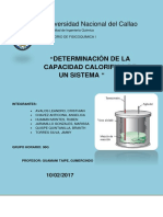 Determinación de La Capacidad Calorifica de Un Sistema