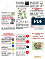 Triptico Disposición de Residuos Sólidos