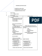 A Detailed Lesson Plan For Colors