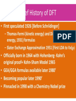 Brief History of DFT: First Speculated 1926 (Before Schrödinger)