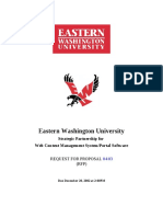 Eastern Washington University: Strategic Partnership For Web Content Management System/Portal Software