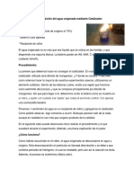 Descomposición Del Agua Oxigenada Mediante Catalizador