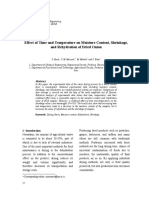 Effect of Time and Temperature On Moisture Content, Shrinkage, and Rehydration of Dried Onion